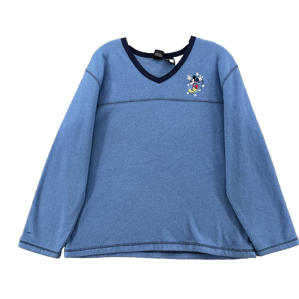 Vintage Mickey Unlimited Pullover Sweater Women XL Blue Disney Retro 90's Winter